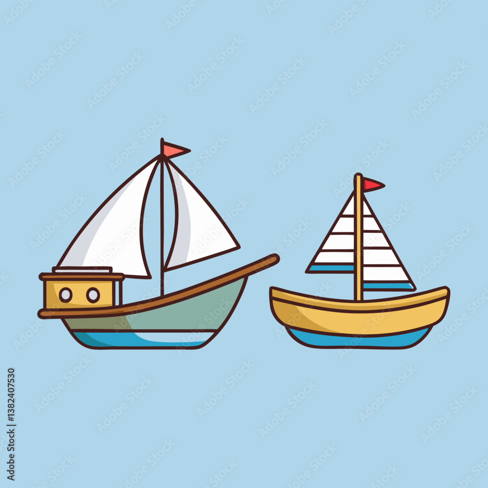 Obraz premium sailing ship on white background