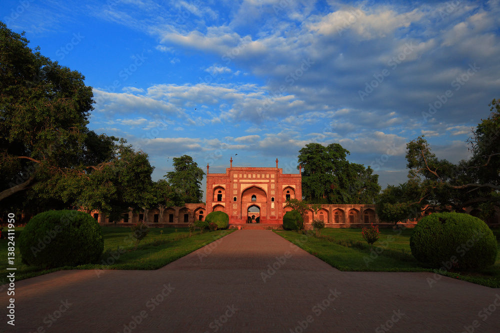Fototapeta premium King Jhangir Mausoleum. entrance gate of Mughal King Jhangir's mausoleum at Shahdra Bagh Lahore, Punjab, Pakistan