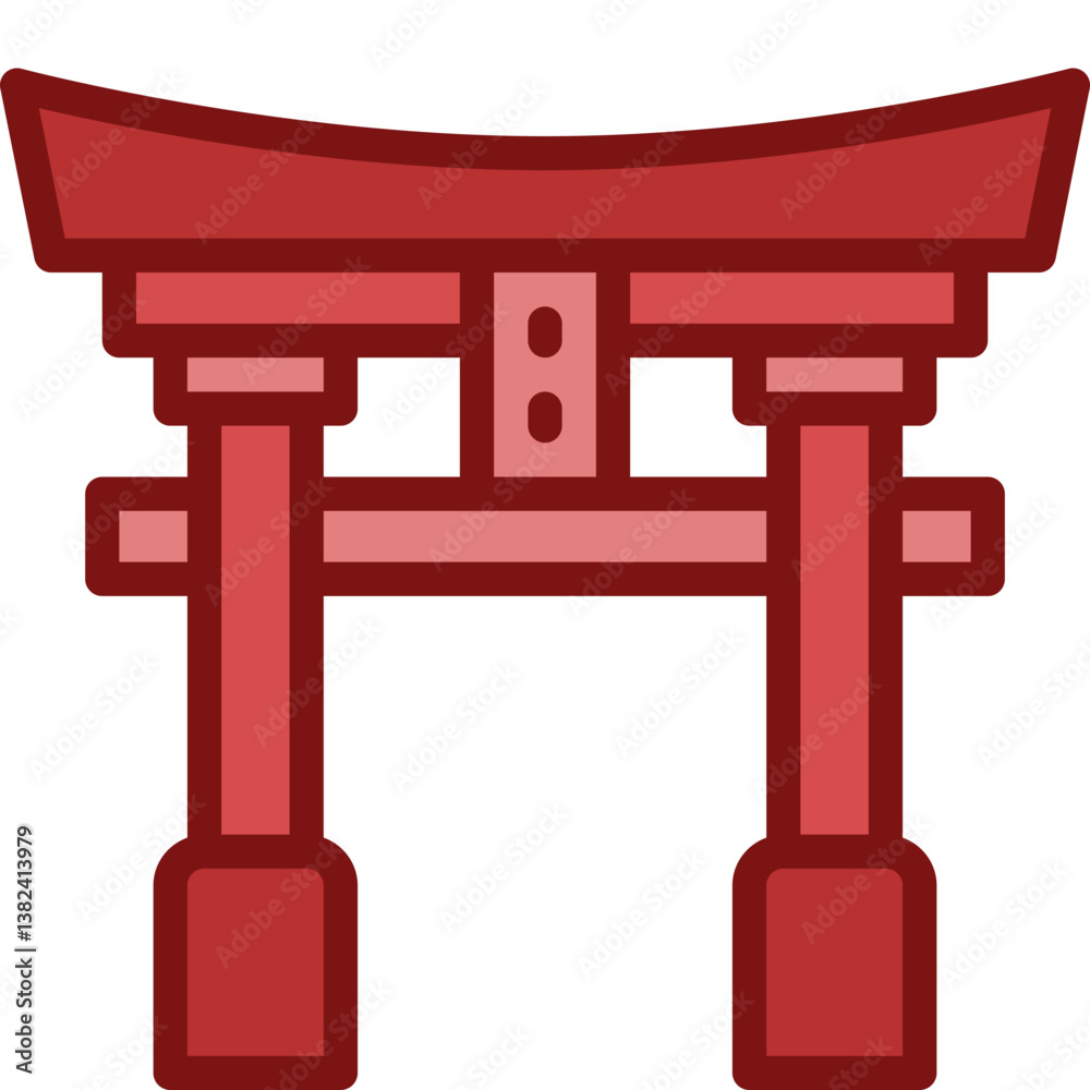 Fototapeta premium torii two tone icon