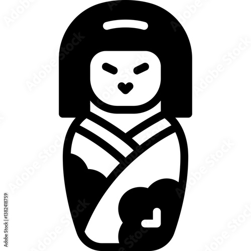 kokeshi solid line icon