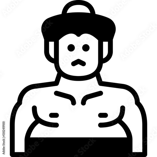 sumo solid line icon