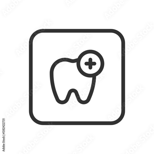 Tooth Plus - Dental Care and Health Icon for Oral Hygiene