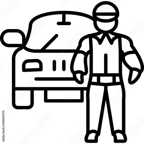 Police Man Patrol Icon