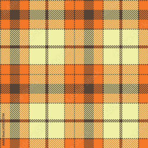 Pastel purplish brown and Smoky orange Seamless Tartan Fabric Design