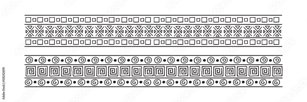 Set Ethnic border collection Set Ethnic border collection