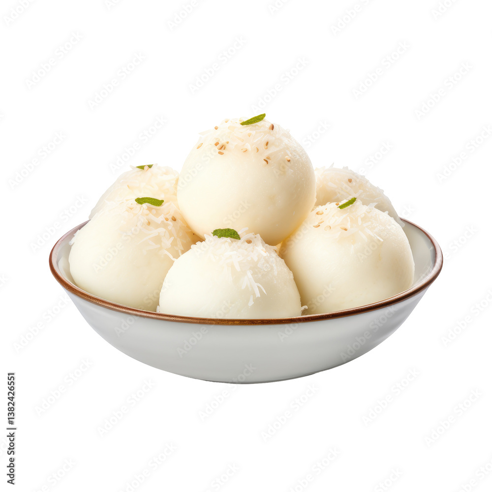 Rasgulla Dessert Delight on transparent background