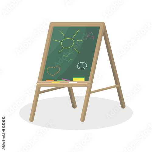 Children's board icon on a white background. Development of motor skills, creative imagination.