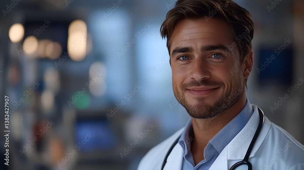 Fototapeta premium portrait of a handsome doctor