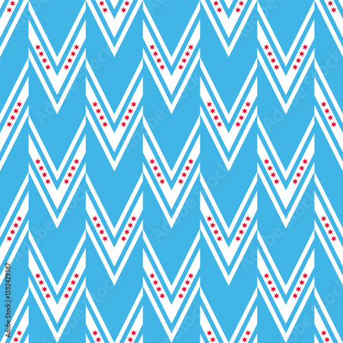 chicago flag pattern. chevron background for decoration. vector illustration