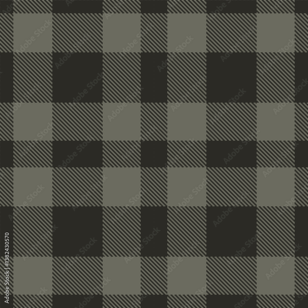 Rustic dark grey and Muted medium grey Seamless Tartan Fabric Design Rustic dark grey and Muted medium grey Seamless Tartan Fabric Design