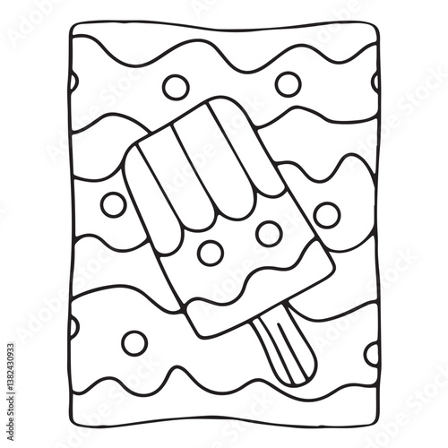 Comfy patterns coloring page, bold and easy coloring book page, patterns, mandala, flowers, floral, animals, vector illustration, line art, black and white, victor art, illustration