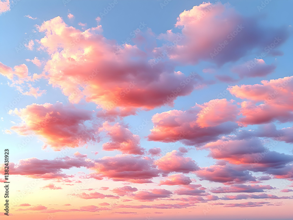 Obraz premium Pink Cloudscape Illustration
