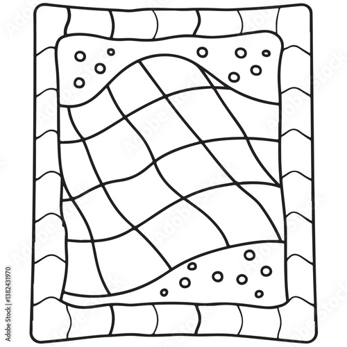 Comfy patterns coloring page, bold and easy coloring book page, patterns, mandala, flowers, floral, animals, vector illustration, line art, black and white, victor art, illustration