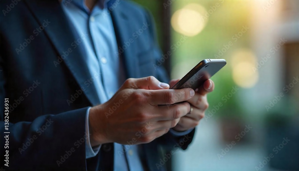 Businessman Using Smartphone Close up Hands Modern Technology Professional Communication Mobile Businessman Using Smartphone Close up Hands Modern Technology Professional Communication Mobile