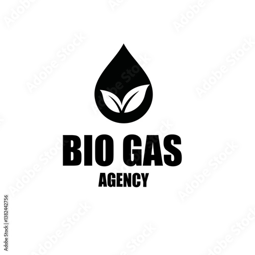 Obraz na płótnie Black Bio GAS Agency Text Icon vector design w salonie
