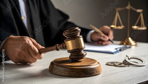 Judges Gavel of Justice Authority & Decision Making V3