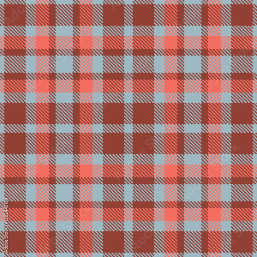 Wallpaper Mural Pale light grey blue Seamless Tartan with Smoky reddish brown accents Fabric Design Torontodigital.ca