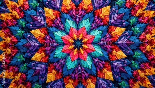 Geometric kaleidoscope tile pattern infinite repeat, pattern, seamless