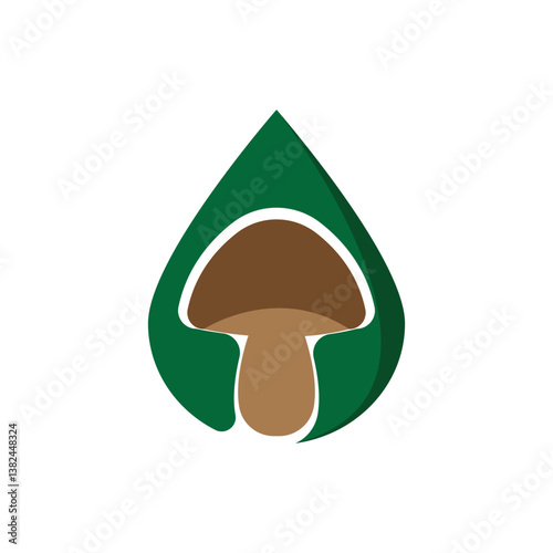 mushroom logo vector design