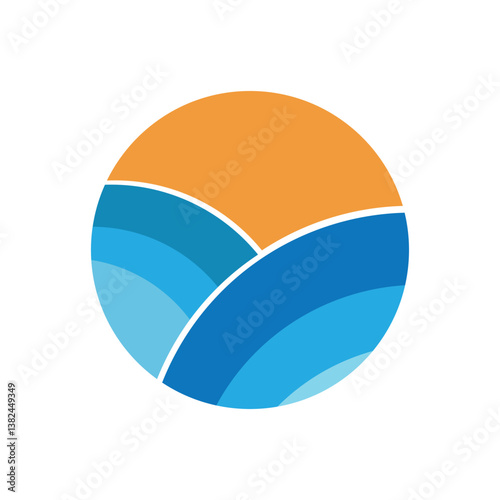 Water wave icon vector illustration design logo