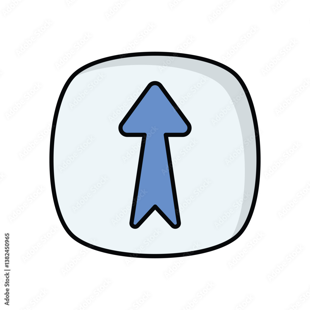 Arrow Up icon isolated on a white background. Vector illustration. Arrow Up icon isolated on a white background. Vector illustration.