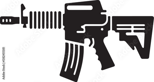 vector illustration of Assault Rifle
