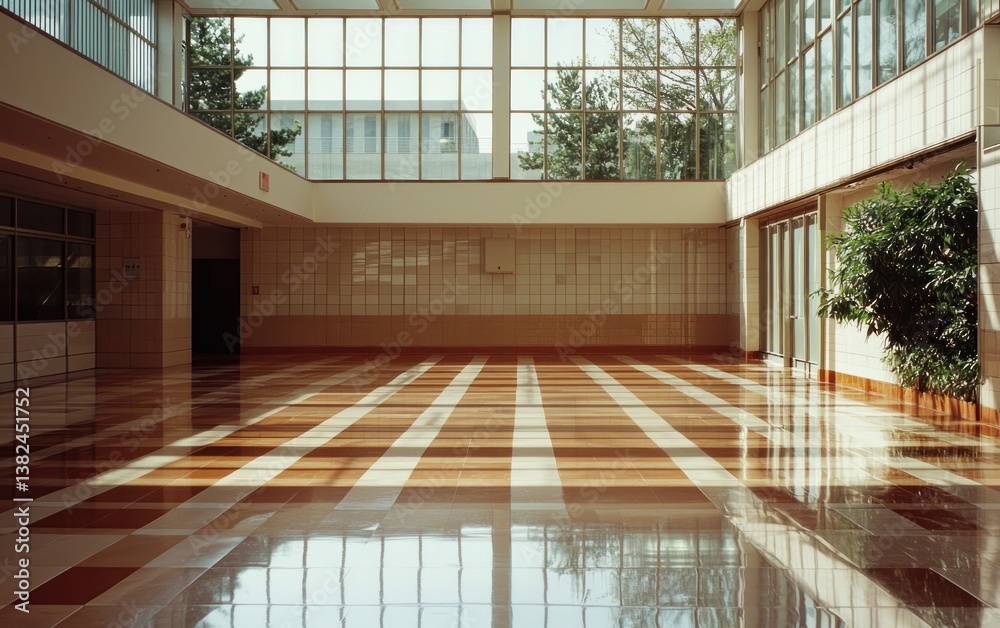 Obraz premium Modern Lobby Interior with Polished Floor