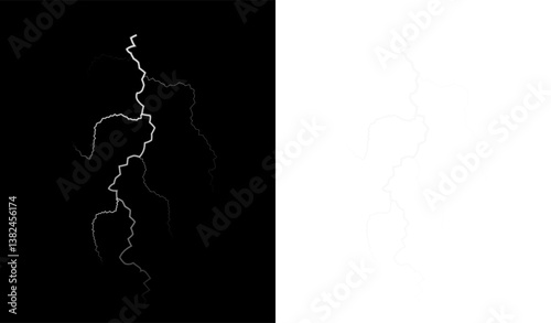 Stunning PNG illustration of electricity and lightning with neon glow. A futuristic design featuring electromagnetic energy, optical effects, and vibrant contrast for dynamic weather concepts