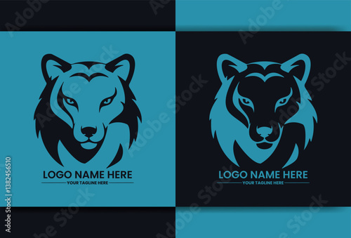 tiger head vector logo design