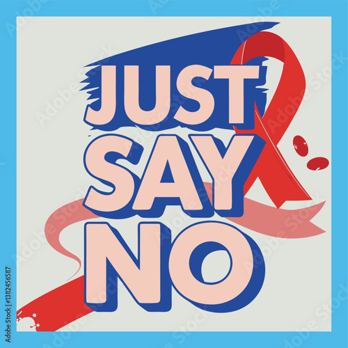 Bold Anti-Drug Day Poster Design.