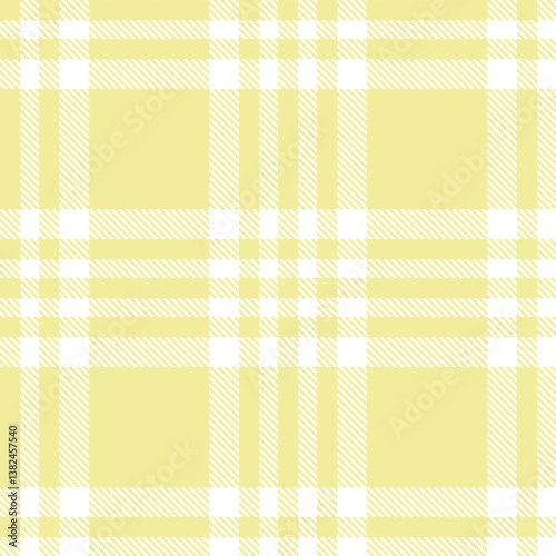 Elegant Seamless Tartan featuring Pastel light tan and Smoky white Fabric Design