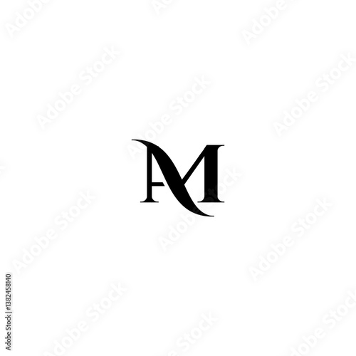 AM, MA Letters Alphabet luxury Logo Monogram Logo.
