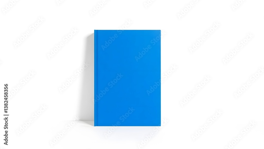 Blue hardcover notebook diary mockup isolated on white background, showcasing brand stationery presentation or minimal branding display Blue hardcover notebook diary mockup isolated on white background, showcasing brand stationery presentation or minimal branding display