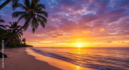 Golden Hour Paradise AI Generated