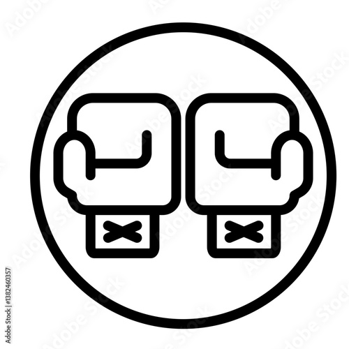 Boxing Vector Line Icon Design