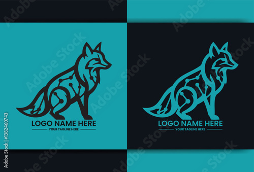 Wolftech logo design