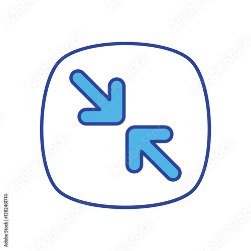 Minimize  icon isolated on a white background. Vector illustration.