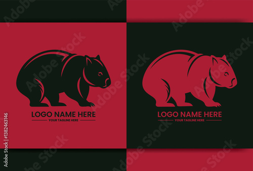 rhino vector illustration logo design