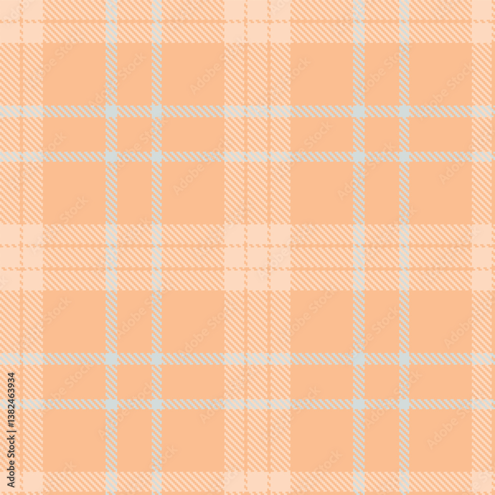 Elegant Seamless Tartan featuring Soft peach and Iridescent light peach Fabric Design Elegant Seamless Tartan featuring Soft peach and Iridescent light peach Fabric Design