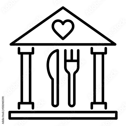 Food bank vector icon