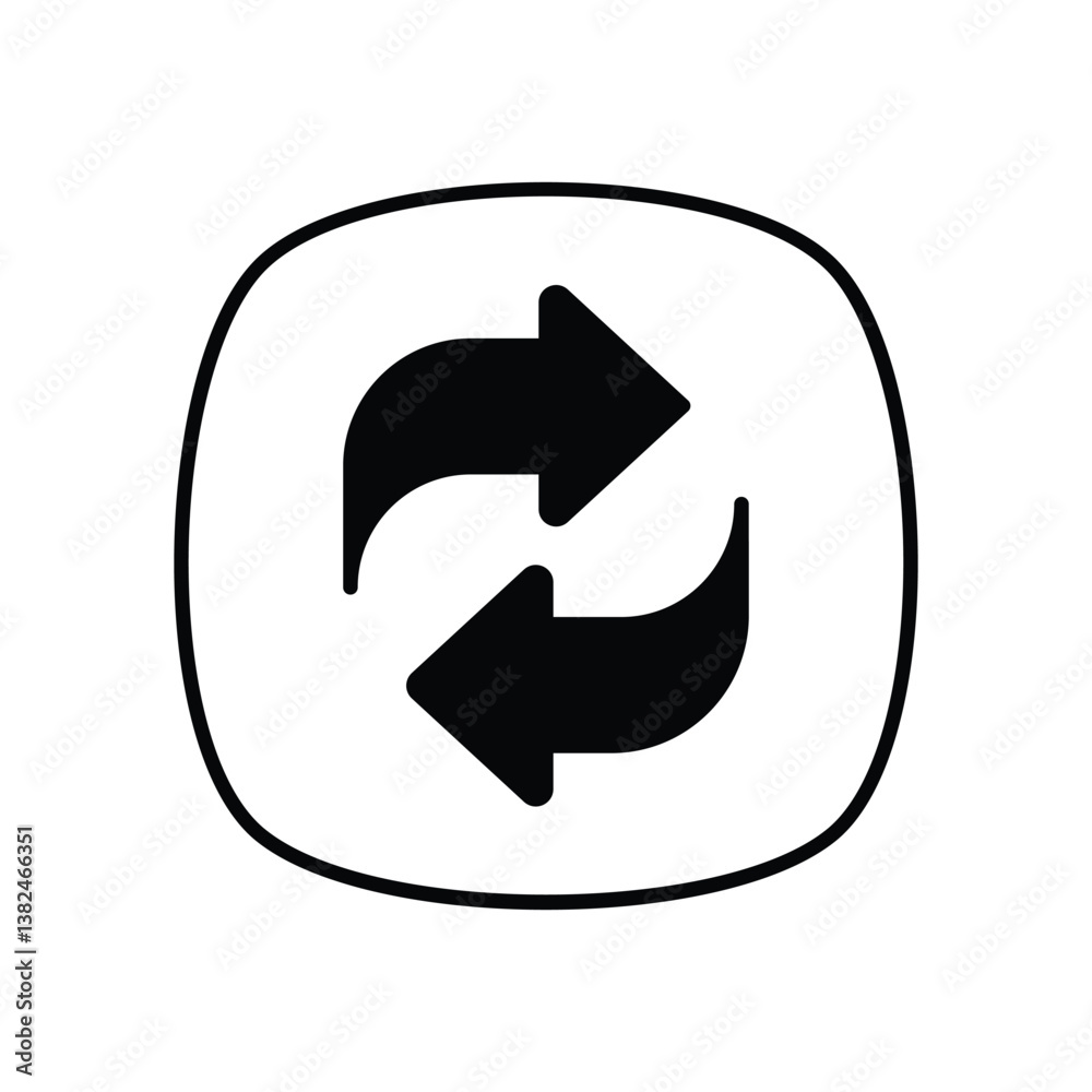 Refresh icon isolated on a white background. Vector illustration. Refresh icon isolated on a white background. Vector illustration.