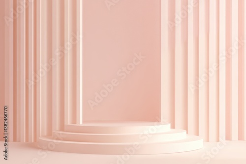 Minimalistic Advertisement Background with Soft Pastel Tones and Gentle Lighting photo