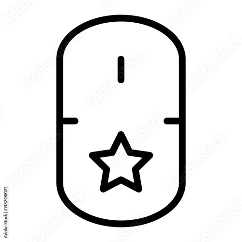 Gaming Mouse Vector Line Icon Design