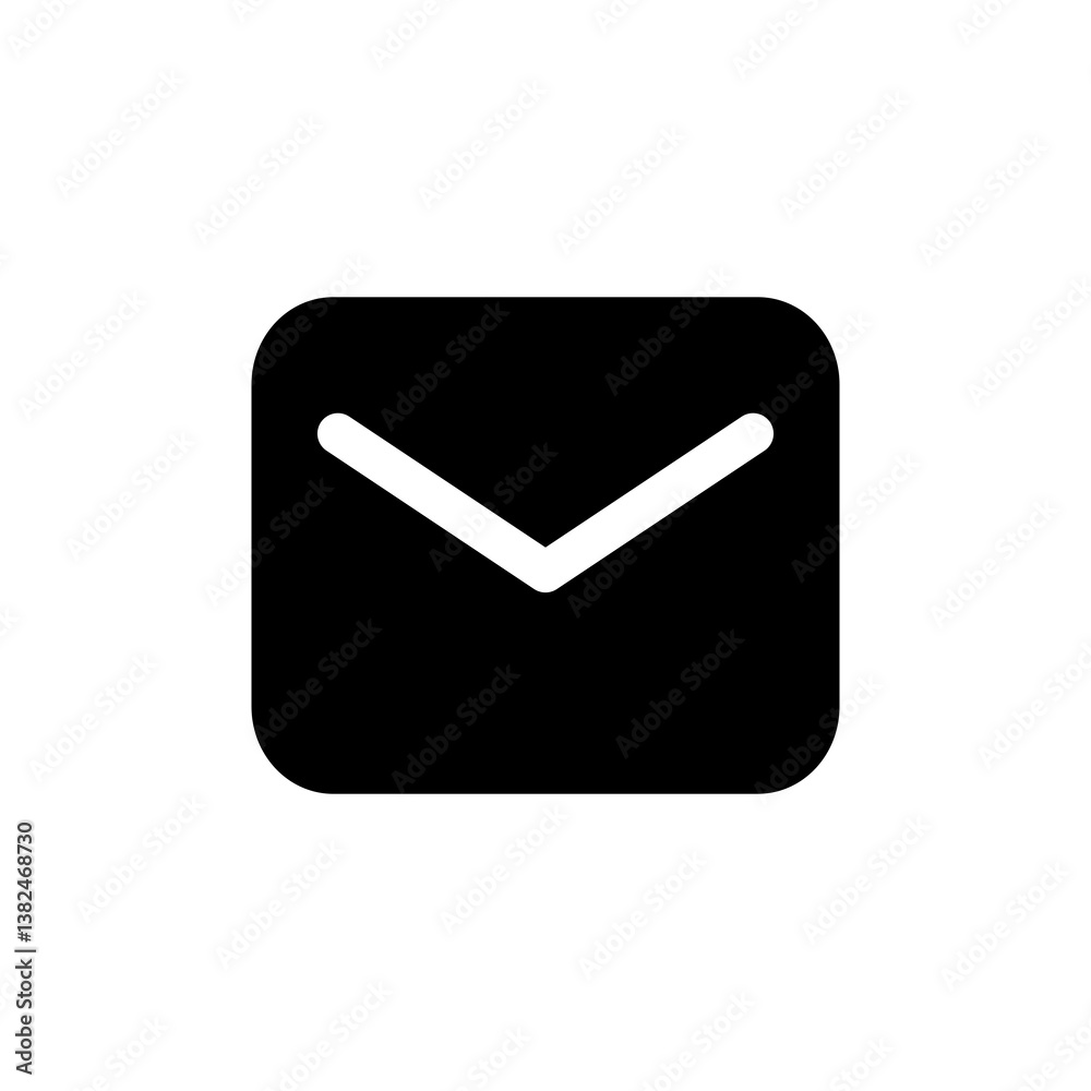 Mail Icon Web and Mobile Vector Solid Style Transparent Background Mail Icon Web and Mobile Vector Solid Style Transparent Background
