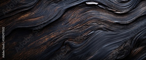 Ethereal Texture, A mesmerizing interplay of ebony currents and earthy undertones
