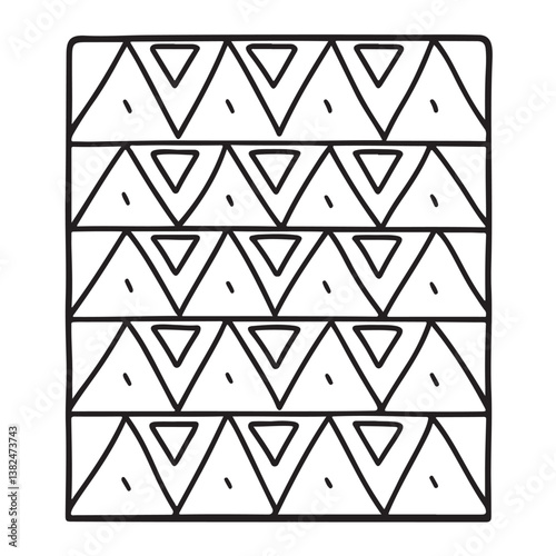 Comfy patterns coloring page, bold and easy coloring book page, patterns, mandala, flowers, floral, animals, vector illustration, line art, black and white, victor art, illustration