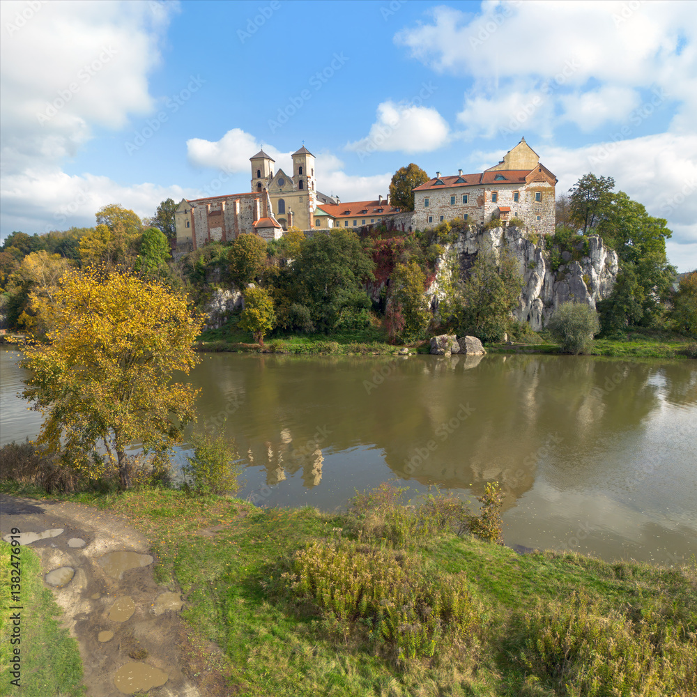 Castle on hilltop with river view