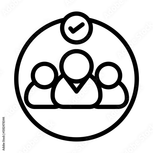 Task Delegation Vector Line Icon Design