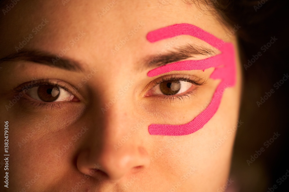 Facial kinesiology taping for beauty and wellness