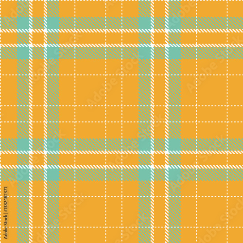 Plaid pattern seamless. Pale white & Fire butterscotch Tartan Fabric Design. 
